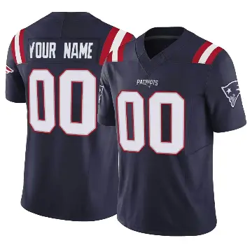 ＃00 Men's Custom Navy Limited New England Patriots Vapor F.U.S.E. Jersey