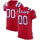 ＃00 Men's Custom Red Elite New England Patriots Vapor Untouchable Alternate Jersey