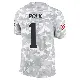 ＃1 Youth Ja'Lynn Polk Arctic Camo Limited New England Patriots 2024 Salute to Service Jersey