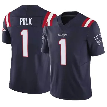 ＃1 Youth Ja'Lynn Polk Navy Limited New England Patriots Vapor F.U.S.E. Jersey