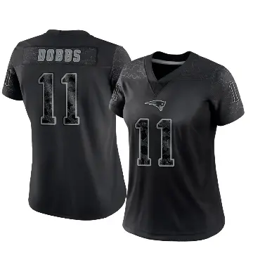 ＃11 Women's Joshua Dobbs Black Limited New England Patriots Reflective Jersey