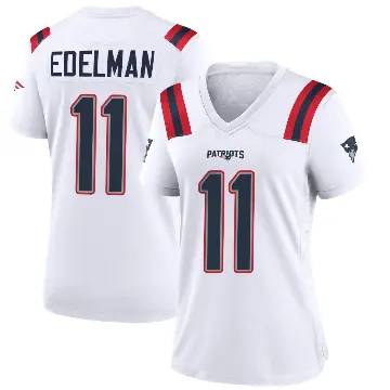 ＃11 Women's Julian Edelman White Game New England Patriots Jersey