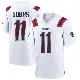 ＃11 Youth Joshua Dobbs White Game New England Patriots Jersey