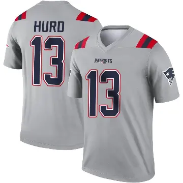 ＃13 Men's Jalen Hurd Gray Legend New England Patriots Inverted Jersey