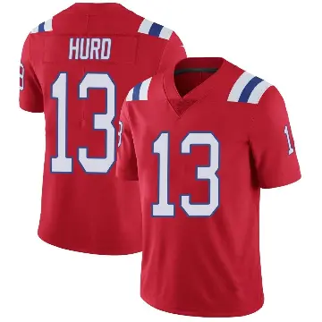 ＃13 Men's Jalen Hurd Red Limited New England Patriots Vapor Untouchable Alternate Jersey
