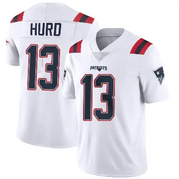 ＃13 Men's Jalen Hurd White Limited New England Patriots Vapor Untouchable Jersey