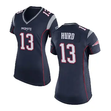＃13 Women's Jalen Hurd Navy Blue Game New England Patriots Team Color Jersey