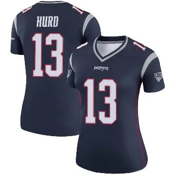 ＃13 Women's Jalen Hurd Navy Legend New England Patriots Jersey