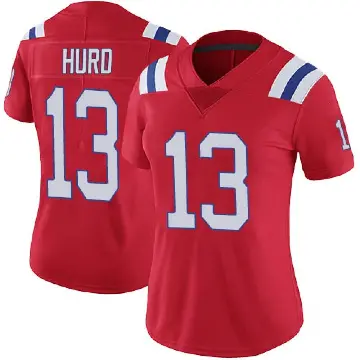 ＃13 Women's Jalen Hurd Red Limited New England Patriots Vapor Untouchable Alternate Jersey