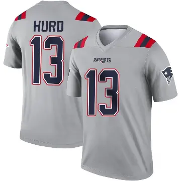 ＃13 Youth Jalen Hurd Gray Legend New England Patriots Inverted Jersey