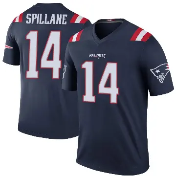 ＃14 Men's Robert Spillane Navy Legend New England Patriots Color Rush Jersey