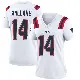 ＃14 Women's Robert Spillane White Game New England Patriots Jersey