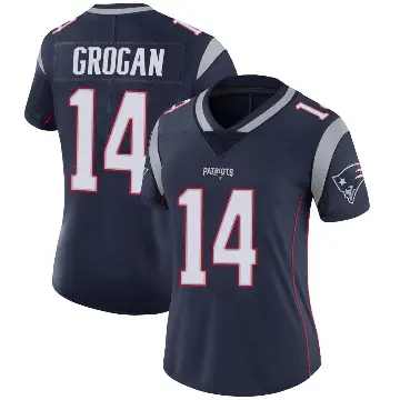 ＃14 Women's Steve Grogan Navy Limited New England Patriots Team Color Vapor Untouchable Jersey