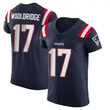 ＃17 Men's Ben Wooldridge Navy Elite New England Patriots Team Color Vapor Untouchable Jersey