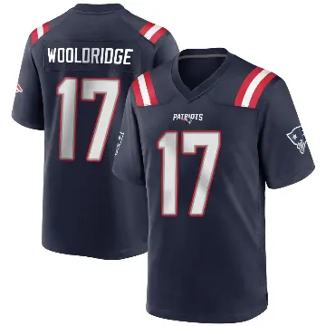 ＃17 Youth Ben Wooldridge Navy Blue Game New England Patriots Team Color Jersey
