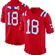 ＃18 Men's Kyle Williams Red Game New England Patriots Alternate Jersey