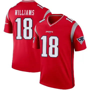 ＃18 Youth Kyle Williams Red Legend New England Patriots Inverted Jersey