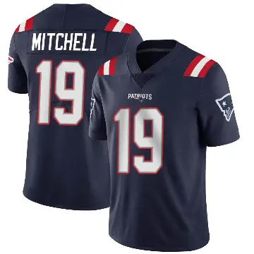 ＃19 Men's Malcolm Mitchell Navy Limited New England Patriots Team Color Vapor Untouchable Jersey