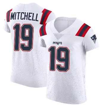 ＃19 Men's Malcolm Mitchell White Elite New England Patriots Vapor Untouchable Jersey