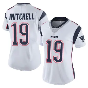 ＃19 Women's Malcolm Mitchell White Limited New England Patriots Vapor Untouchable Jersey