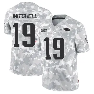 ＃19 Youth Malcolm Mitchell Arctic Camo Limited New England Patriots 2024 Salute to Service Jersey