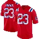 ＃23 Men's Kyle Dugger Red Game New England Patriots Alternate Jersey