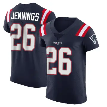 ＃26 Men's Terrell Jennings Navy Elite New England Patriots Team Color Vapor Untouchable Jersey