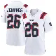 ＃26 Youth Terrell Jennings White Game New England Patriots Jersey
