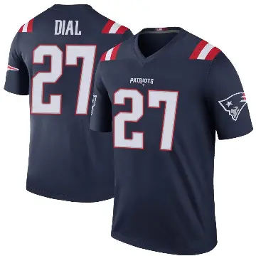 ＃27 Men's Marcellas Dial Jr. Navy Legend New England Patriots Color Rush Jersey
