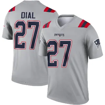 ＃27 Youth Marcellas Dial Jr. Gray Legend New England Patriots Inverted Jersey