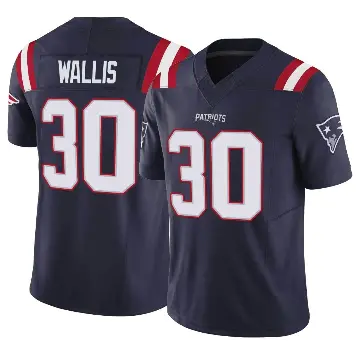 ＃30 Men's David Wallis Navy Limited New England Patriots Vapor F.U.S.E. Jersey