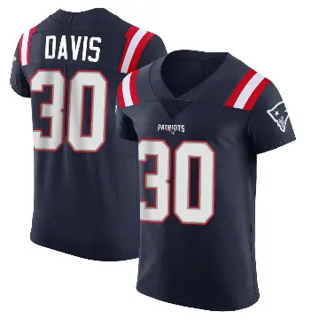 ＃30 Men's Tyler Davis Navy Elite New England Patriots Team Color Vapor Untouchable Jersey