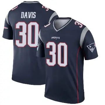 ＃30 Men's Tyler Davis Navy Legend New England Patriots Jersey