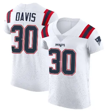 ＃30 Men's Tyler Davis White Elite New England Patriots Vapor Untouchable Jersey