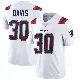 ＃30 Men's Tyler Davis White Limited New England Patriots Vapor Untouchable Jersey