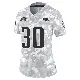 ＃30 Women's Tyler Davis Arctic Camo Limited New England Patriots 2024 Salute to Service Jersey