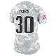 ＃30 Women's Tyler Davis Arctic Camo Limited New England Patriots 2024 Salute to Service Jersey