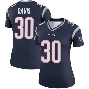 ＃30 Women's Tyler Davis Navy Legend New England Patriots Jersey