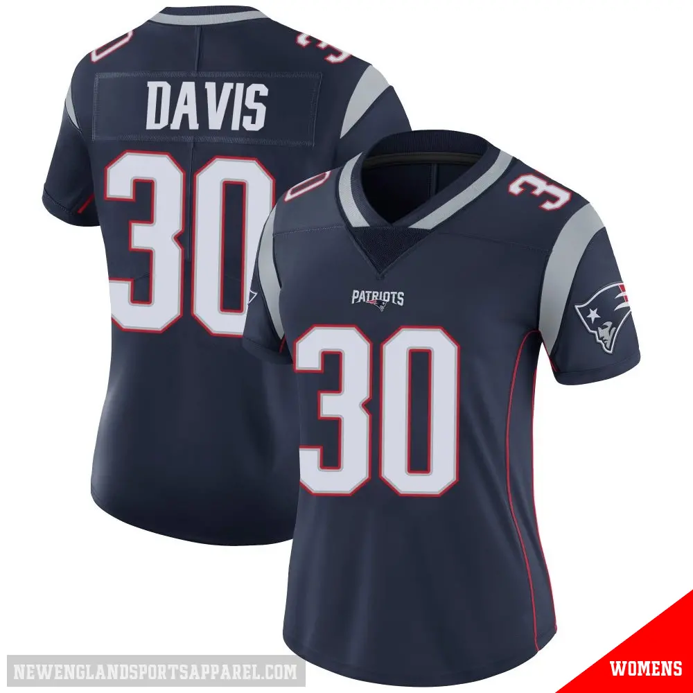 ＃30 Women's Tyler Davis Navy Limited New England Patriots Team Color Vapor Untouchable Jersey