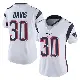 ＃30 Women's Tyler Davis White Limited New England Patriots Vapor Untouchable Jersey