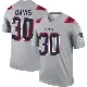 ＃30 Youth Tyler Davis Gray Legend New England Patriots Inverted Jersey