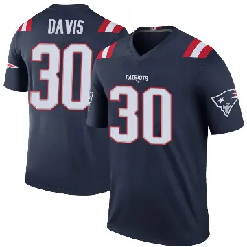 ＃30 Youth Tyler Davis Navy Legend New England Patriots Color Rush Jersey