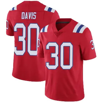＃30 Youth Tyler Davis Red Limited New England Patriots Vapor Untouchable Alternate Jersey