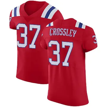 ＃37 Men's Brandon Crossley Red Elite New England Patriots Vapor Untouchable Alternate Jersey