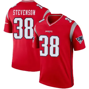＃38 Men's Rhamondre Stevenson Red Legend New England Patriots Inverted Jersey