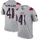 ＃41 Men's Brenden Schooler Gray Legend New England Patriots Inverted Jersey