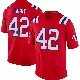 ＃42 Men's Diego Fagot Red Game New England Patriots Alternate Jersey