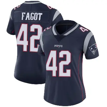 ＃42 Women's Diego Fagot Navy Limited New England Patriots Team Color Vapor Untouchable Jersey