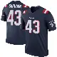 ＃43 Men's Bradyn Swinson Navy Legend New England Patriots Color Rush Jersey