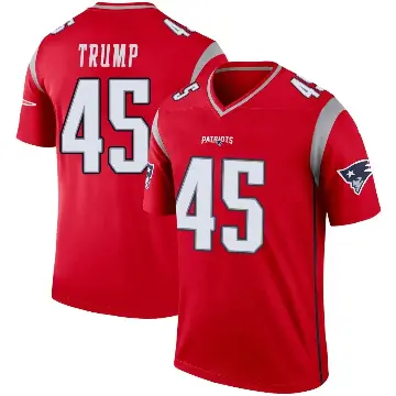 ＃45 Men's Donald Trump Red Legend New England Patriots Inverted Jersey